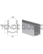 Guida in Alluminio 25×20 mm per Avvolgibili – A25