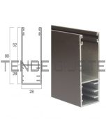 Guida in Alluminio 80×28 mm per Avvolgibili – A80