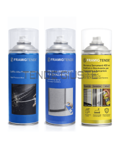 Kit Manutenzione Zanzariere e Tapparelle – Pulizia, Lubrificazione e Protezione (3 Spray)