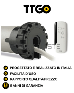 TTGO TG ME 30 Nm – Motore Radiocomandato per Tende da Sole con Telecomando