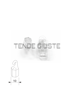 Gancio per Astina di Orientamento Veneziana 15 e 25 mm – Trasparente