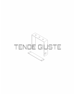 Supporto a Soffitto per Tende Veneziane da 50 mm in Acciaio Zincato